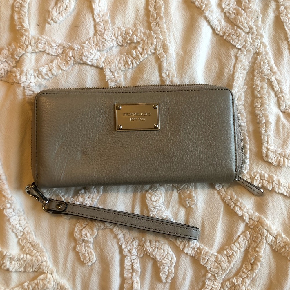 Gray Michael Kors Wristlet Wallet